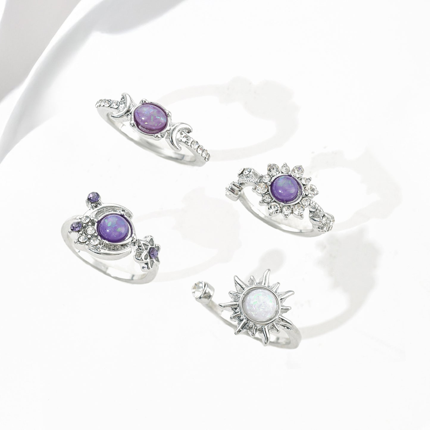 Celestial Opal Ring Set