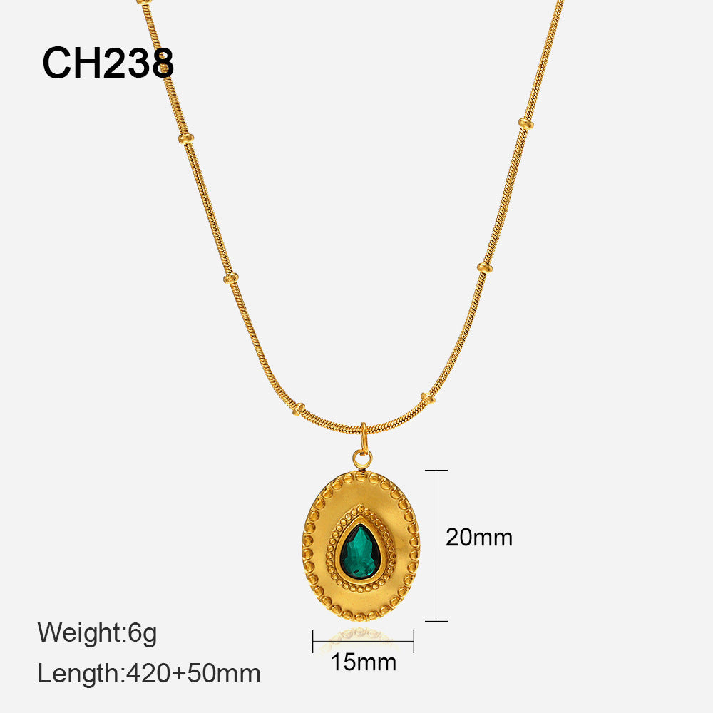 Stainless steel pendant necklace for women
