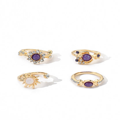 Celestial Opal Ring Set